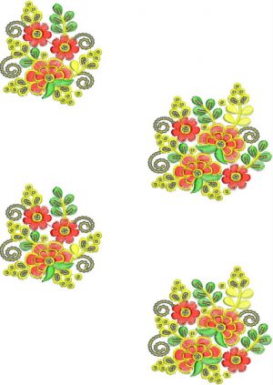 All over garment Embroidery Design