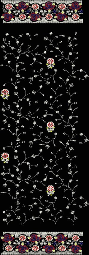 Duppata Embroidery Design