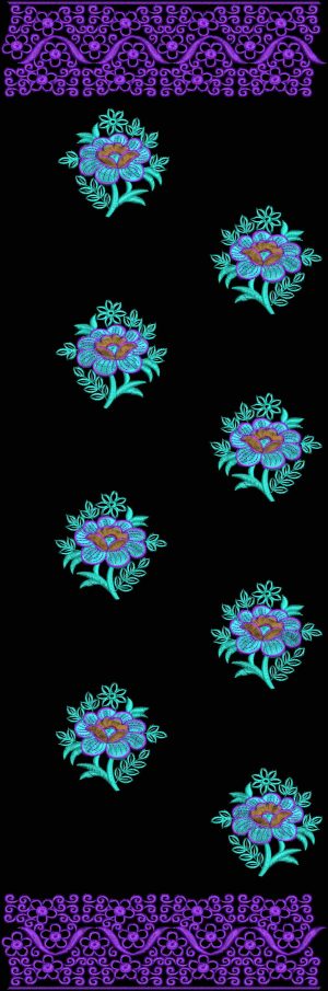 Duppata Embroidery Design