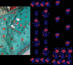 Daman Top & Duppata Embroidery Design