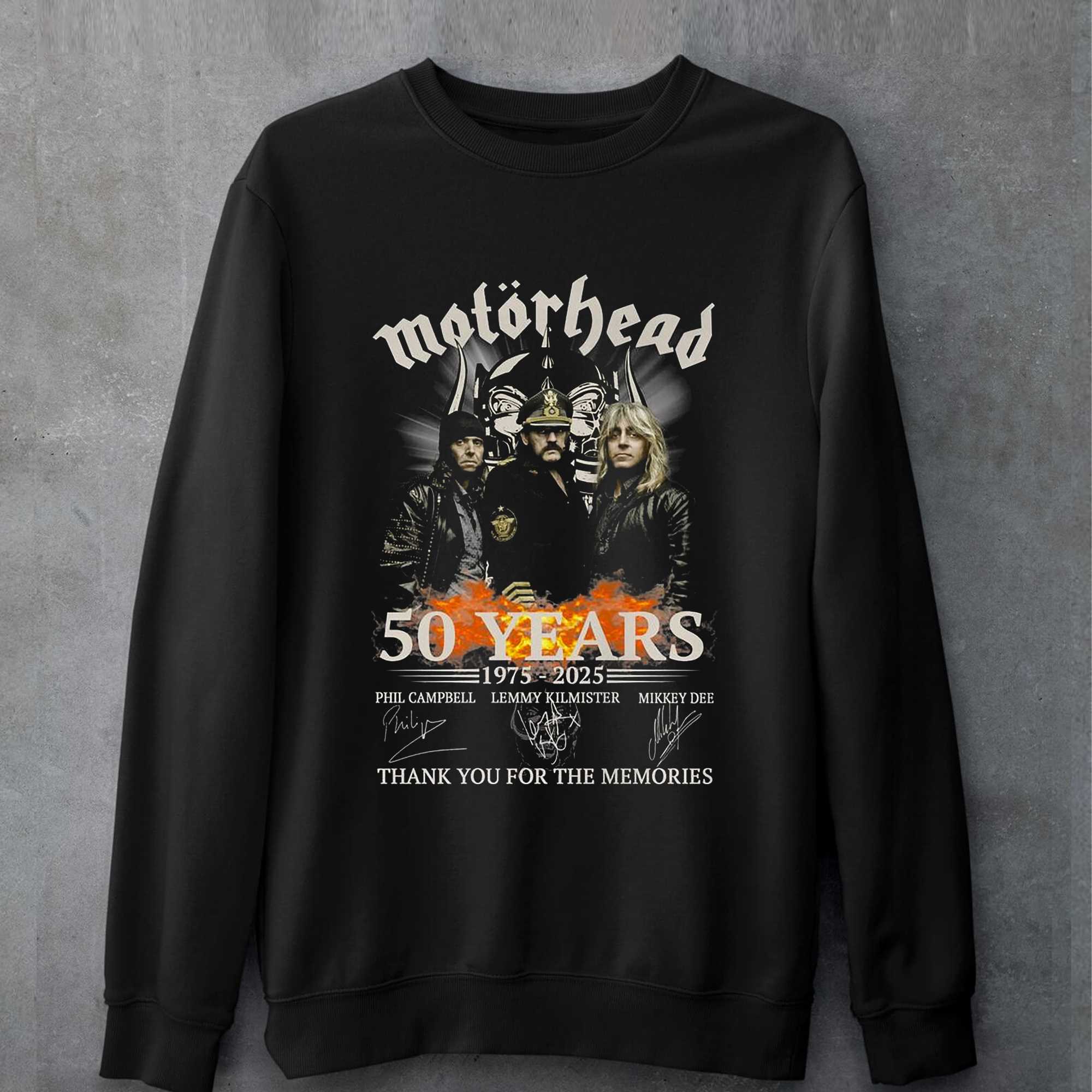 Motorhead 50 Years 1975 2025 Thank You For The Memories Tshirt