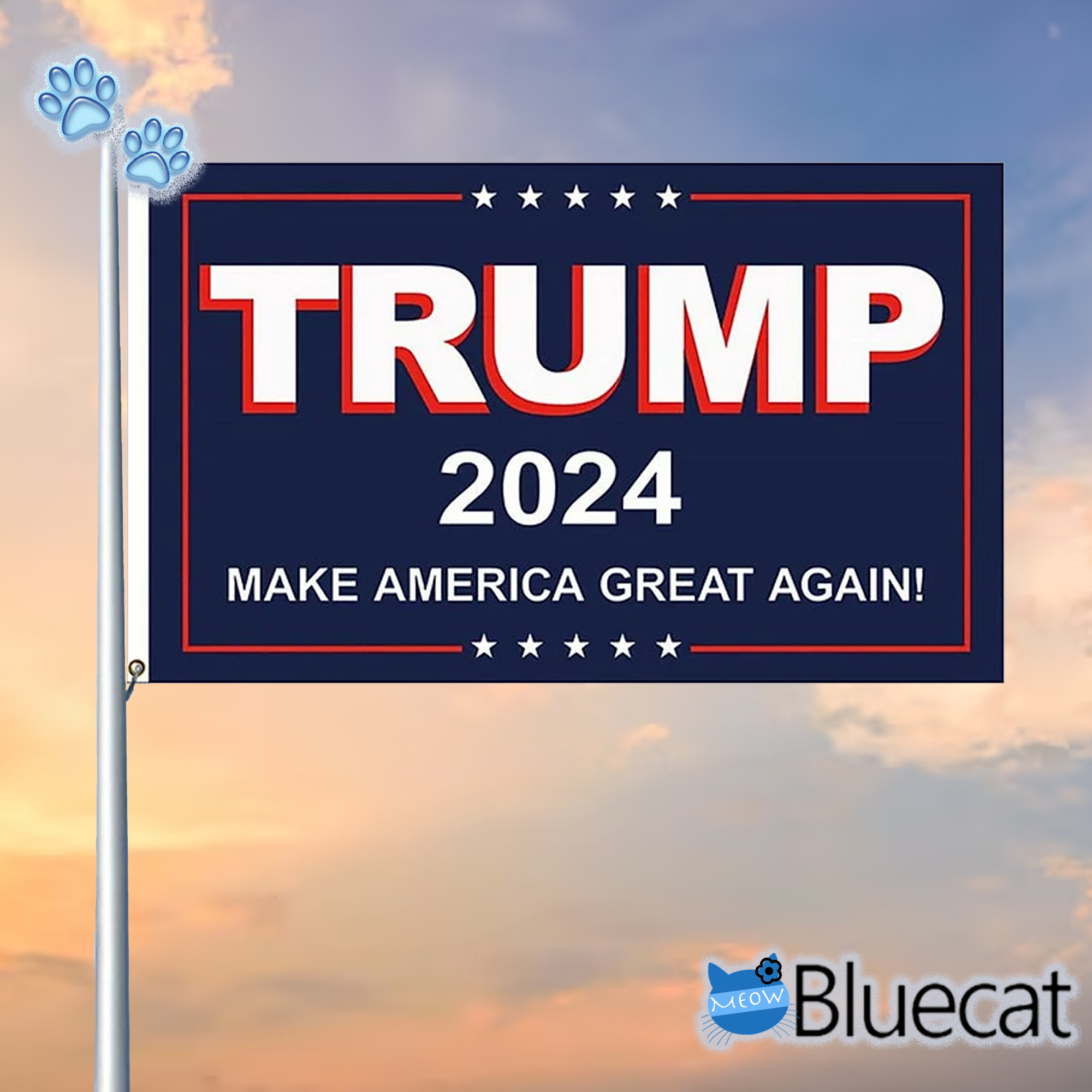 Trump 2024 Election Save America Again Flag Election America 2024