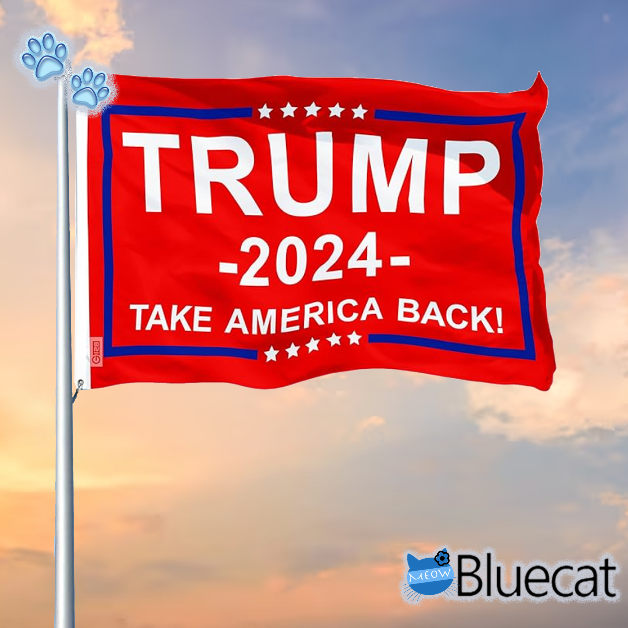 Trump 2024 Election Take America Back Red Flag