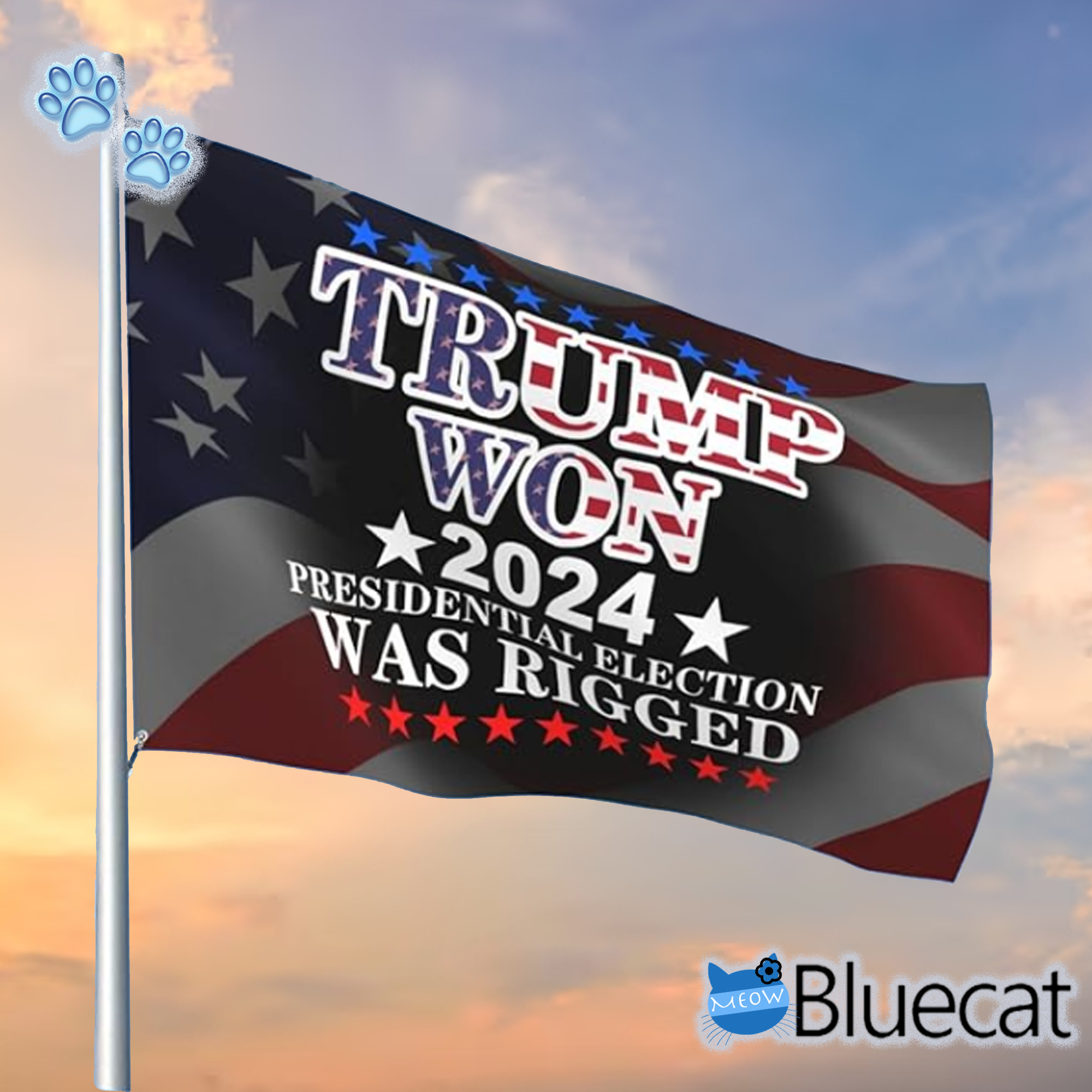 Trump Won 2024 Presidential Election Was Rigged Vivid-outdoor Flag Durable Decorative Banner