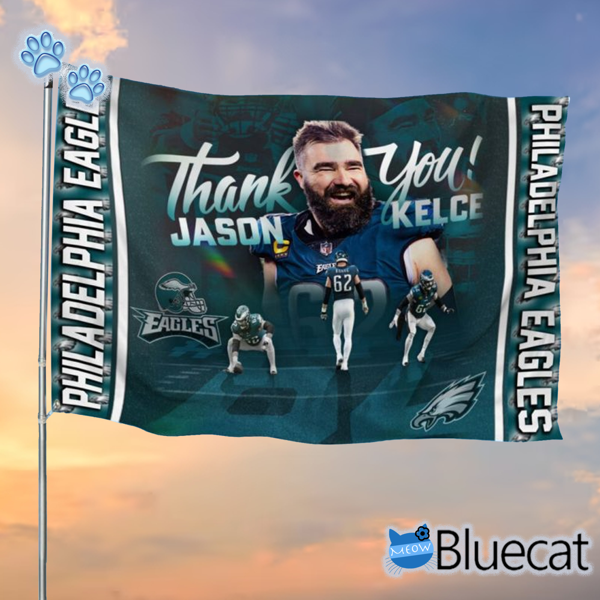 Philadelphia Eagles Thank You Jason Kelce Flag