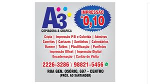 oferta Impressão da empresa A3 Copiadora e Gráfica