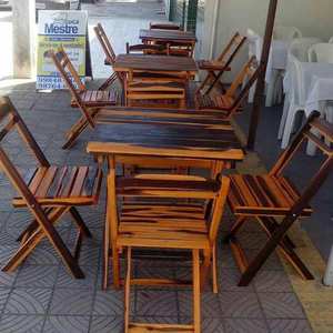 oferta Mesas e Cadeiras Rústicas para Bares e Restaurantes da empresa Paraíba Mesas e Cadeiras de Madeira e Puffs
