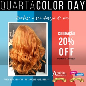 oferta Promoção Quarta Color Day da empresa Anninha Cabeleireiros
