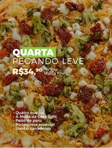 oferta Quarta pegando leve  da empresa Pizzaria Massa Finna