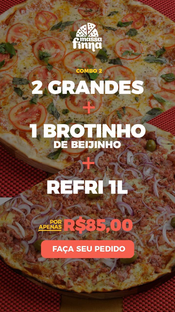 Promoção: Combo 2 - 2 Pizzas Grandes + 1 Brotinho + 1 refri de 1L
