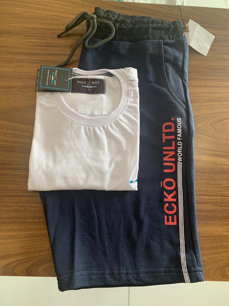 Promoção: Bermuda Moleton + Camisa Básica por apenas..