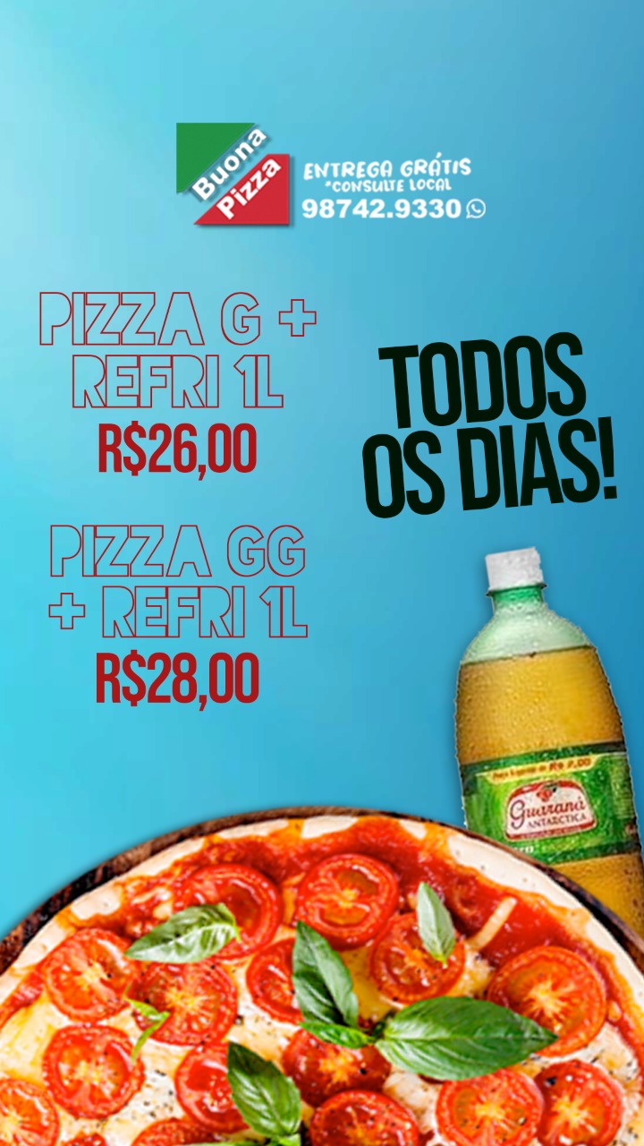 Promoção: Promoção Refri + Pizza G Todo Dia