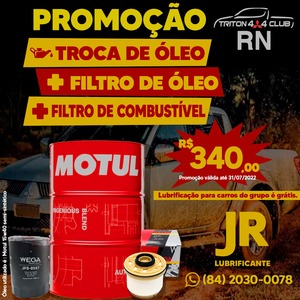 oferta Troca de óleo + Filtro de Óleo + Filtro de combustível da empresa JR Lubrificante