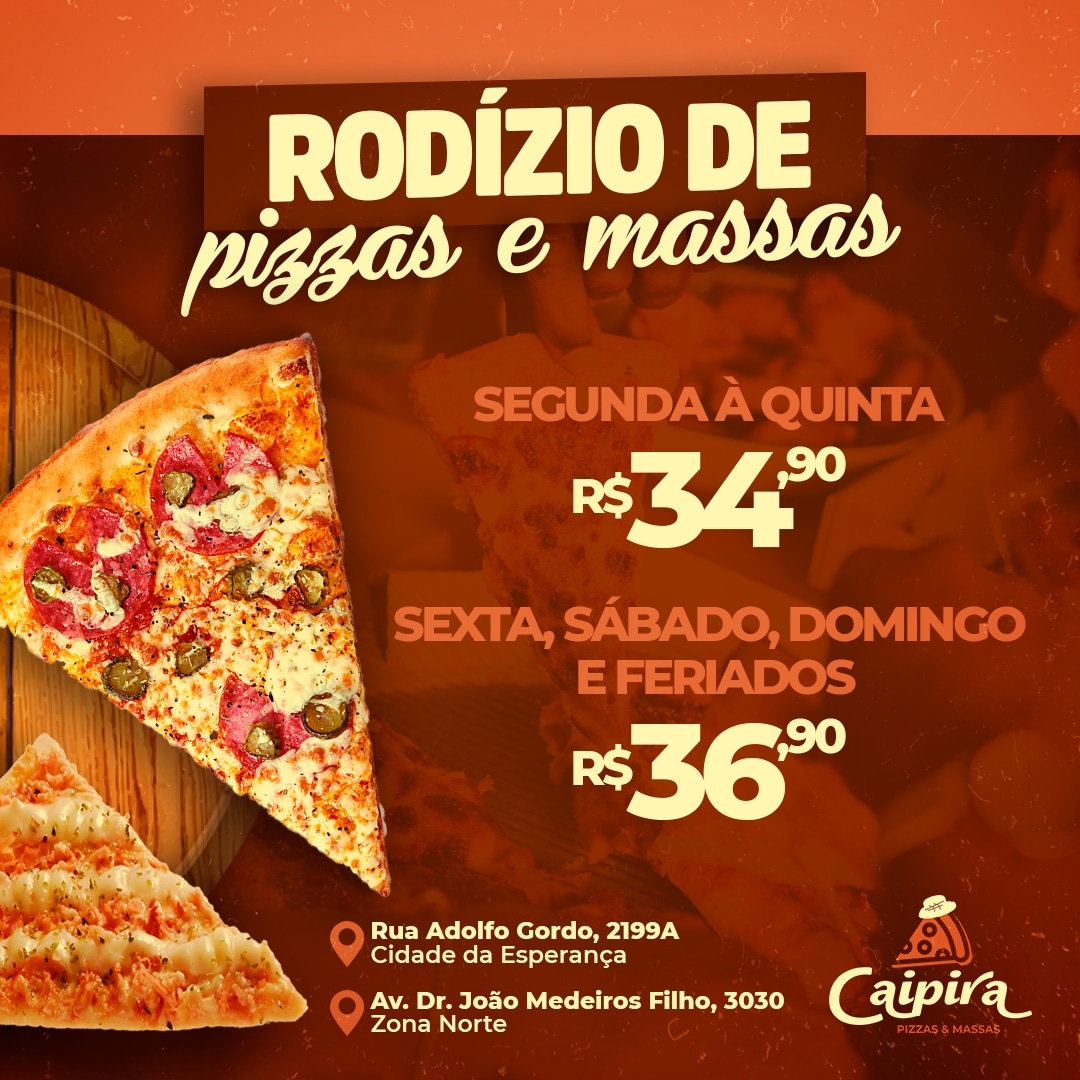Desconto E Promoção De Rodizio De Pizza A Partir De R$ 34,90