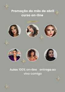 oferta Promoção para o mês de Abril: Curso de automaquiagem 100% on line da empresa Gorete Lima Make Up