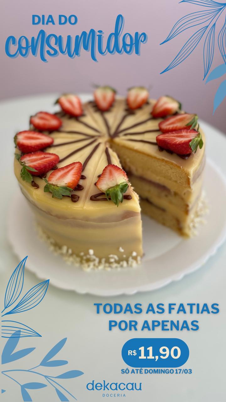 Promoção: FATIA DE QUALQUER TORTA EM MEGA OFERTA!!!!
