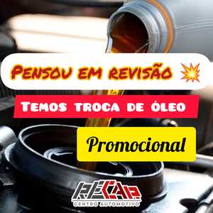 oferta Promoção na Troca de óleo da empresa Recar Centro Automotivo