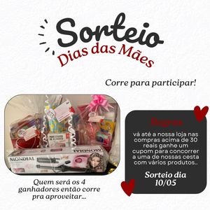 oferta SORTEIO DIA DAS MÃES da empresa D&M Fraldas e Higiene Infantil