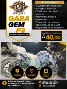 oferta LAVAGEM DE MANUTENÇÃO da empresa Garagem P3 Estética de Motos
