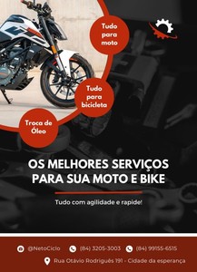 oferta GARANTA SERVIÇO DE QUALIDADE COM A GENTE! da empresa Neto Ciclo Moto