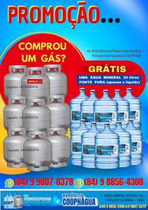 oferta NA COMPRA DE UM GÁS, LEVE UMA ÁGUA MINERAL 20L da empresa Depósito Coophágua Gás e Água Mineral