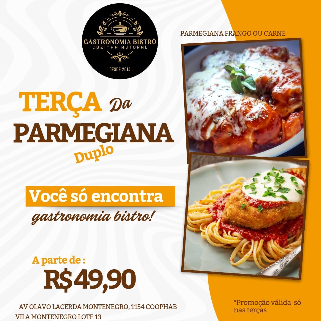 Promoção: TERÇA DA PARMEGIANA