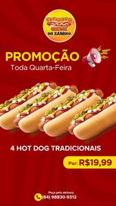 oferta  QUARTA-FEIRA DO HOT DOG da empresa Cachorro Quente do Sandro Cidade da Esperança