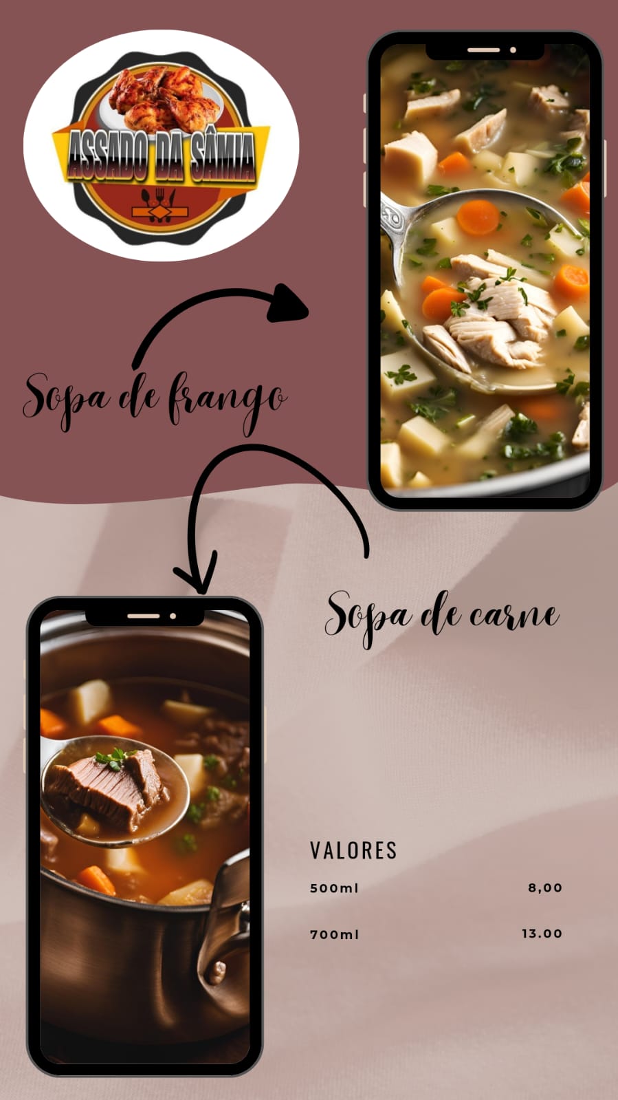 Promoção: SOPA DE CARNE E FRANGO