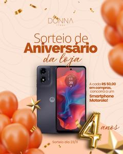 oferta SORTEIO DE ANIVERSÁRIO da empresa Donna Store