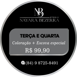 oferta COLORAÇÃO + ESCOVA ESPECIAL da empresa Studio Nayara Bezerra Natal