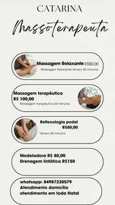 oferta PROMOÇÃO IMPERDÍVEL!!! da empresa Catarina Massoterapia