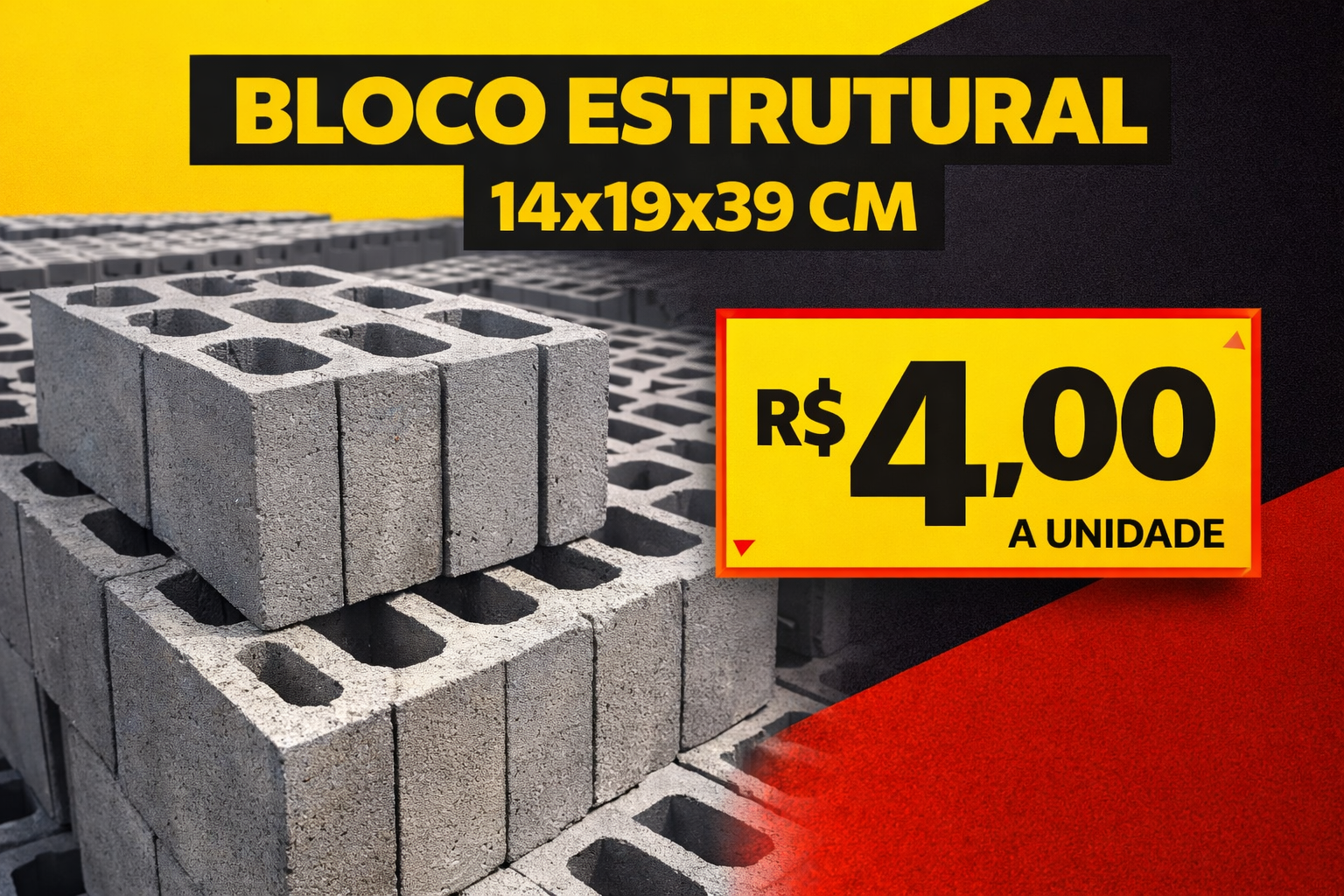 oferta Bloco Estrutural 14x19x39 da empresa Bereshit Pré-Moldados