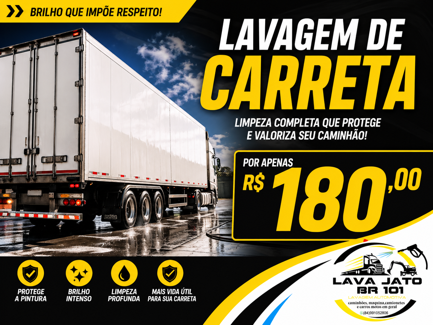 oferta Lavagem de Carreta da empresa Lava Jato BR 101 - Lavagem Automotiva