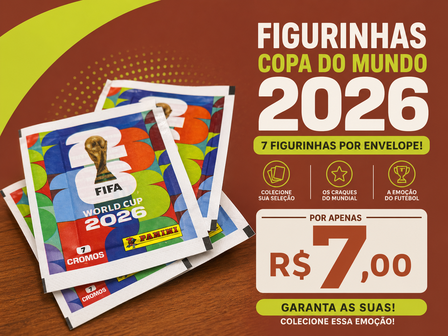 oferta Figurinhas Copa do Mundo 2026 da empresa Conveniência Revistaria e Chaveiro Paulista