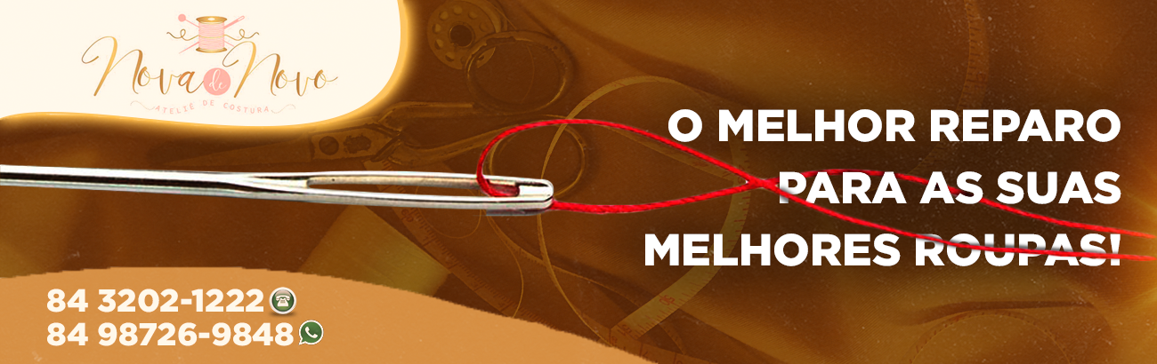 banner da empresa Nova de Novo Ateliê de Costura