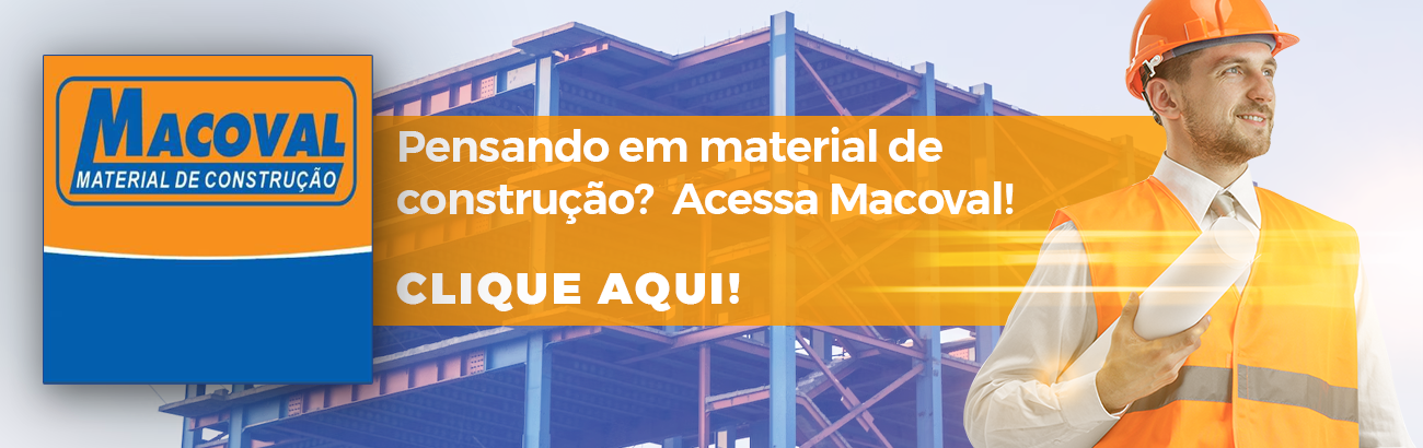 banner da empresa Macoval Material de Construção
