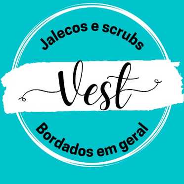 Logotipo da Empresa Vest Jalecos Scrubs e Bordados