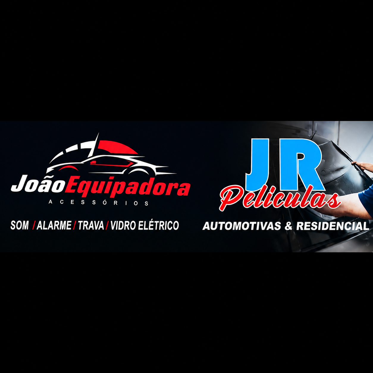 Logomarca da empresa João Equipadora e JR Películas