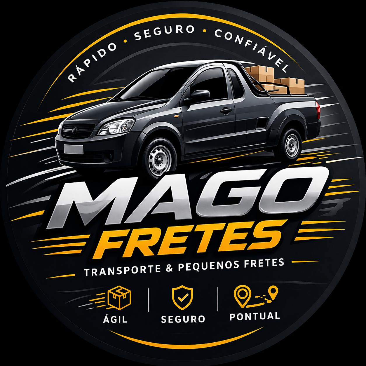 Logomarca da empresa Mago Fretes e Pequenas Mudanças