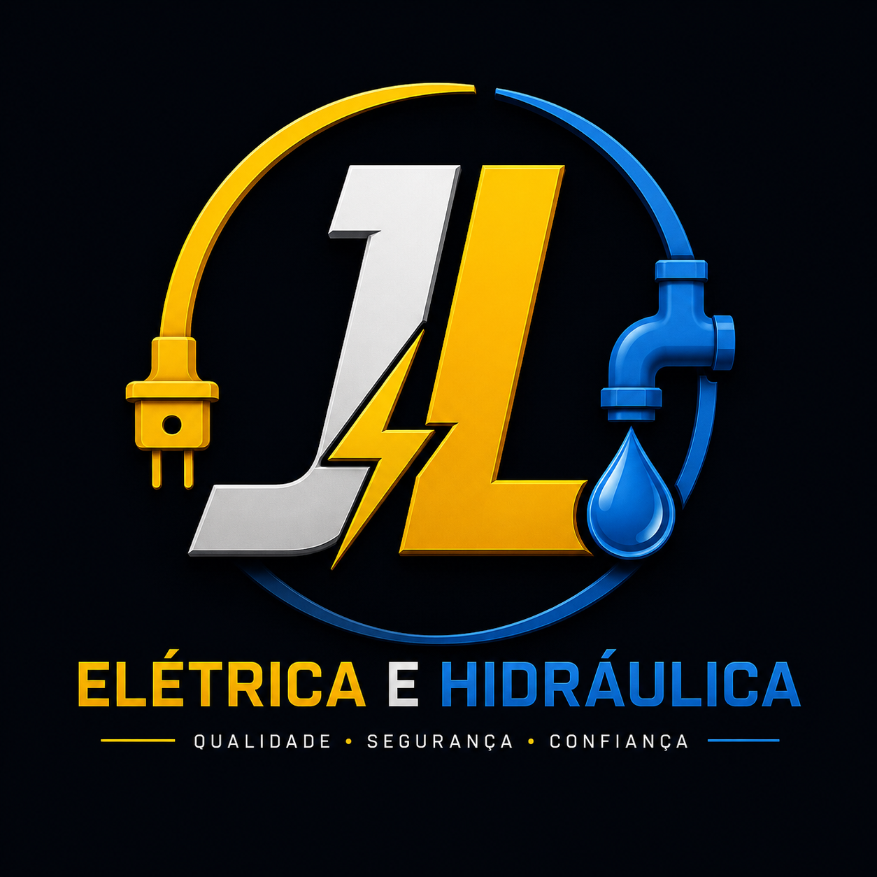 Logomarca da empresa JL Elétrica e Hidráulica