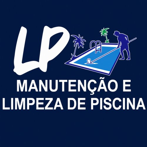 Logomarca da empresa LP Piscinas - Manutenção e Limpeza