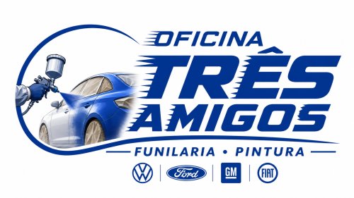 Logomarca da empresa Oficina 3 Amigos Funilaria e Pintura