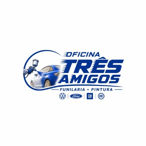 Logomarca da empresa Oficina 3 Amigos Funilaria e Pintura