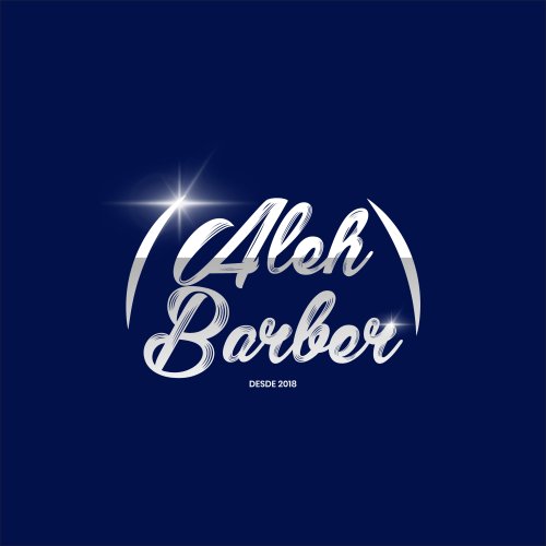 Logomarca da empresa Aleh Barber Barbearia - Ceará mirim