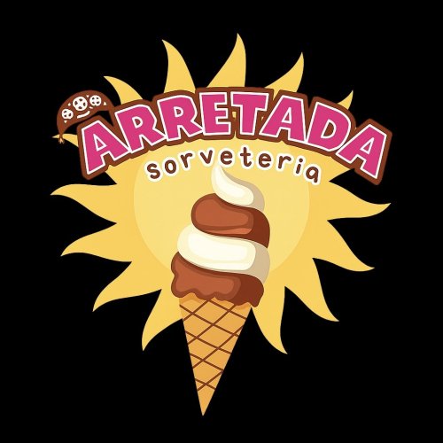 Logomarca da empresa Arretada Sorveteria | Milk Shake e Açaí