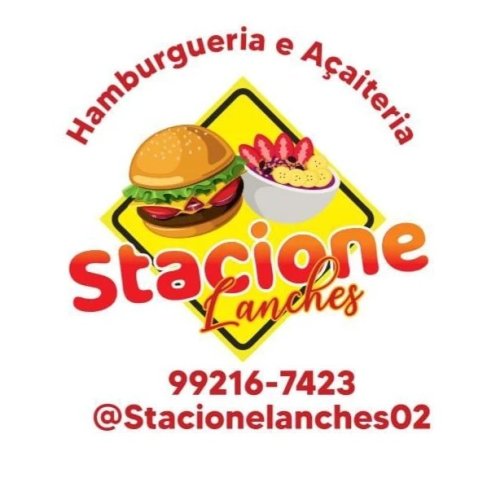 Logomarca da empresa Stacione Lanches | Hamburgueria e Açaiteria