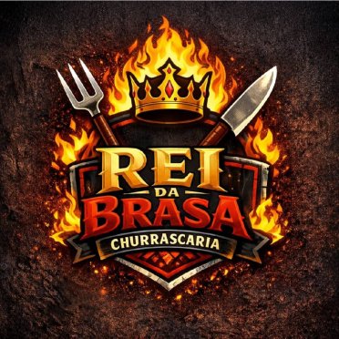 logo da empresa Rei da Brasa Churrascaria