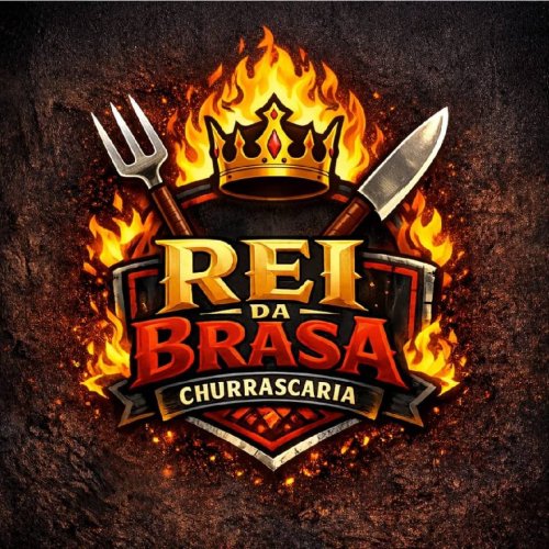 Logomarca da empresa Rei da Brasa Churrascaria