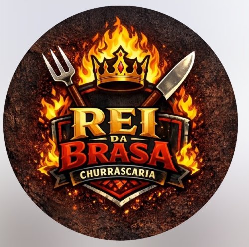 Logomarca da empresa Rei da brasa churrascaria
