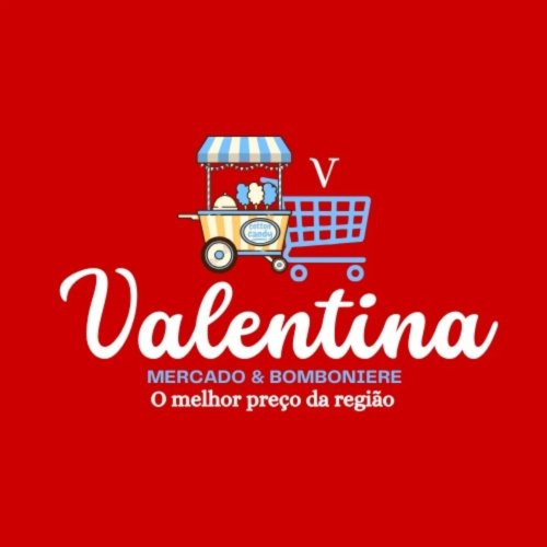 Logomarca da empresa Valentina Mercadinho e Bomboniere